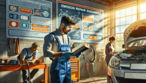 Emission repair guidance for vehicle maintenance